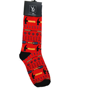 Yo Sox Socks Crew Men Women Handy Man Handyman Carpenter Hammer Nails NWT NEW